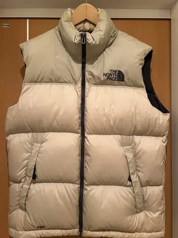 THE NORTH FACE 다운 베스트 크림색