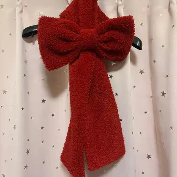 Candy Stripper 리본형 머플러 레드