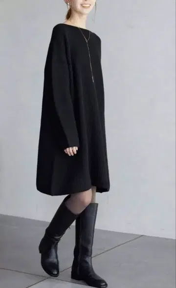 SLOBE IENA 울 니트 원피스 블랙