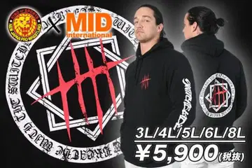 신일본 프로레슬링 제이 화이트 후드 맨투맨 블랙 L 사이즈