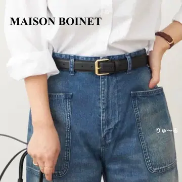 25SS 23100엔 새상품급 메종 보아네 가죽 벨트 30mm/75