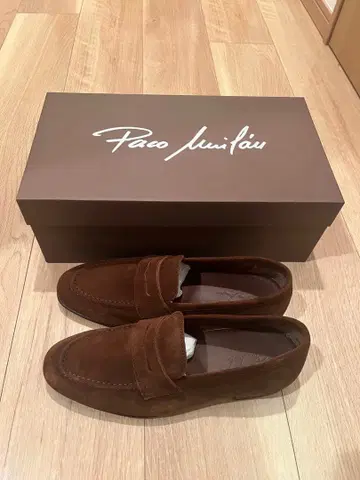 미사용급/박스 포함 Paco Milan 페니 로퍼 38 브라운 스페인산