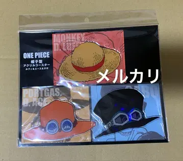 ONE PIECE 원피스 모자형 아크릴 코스터 3개 세트