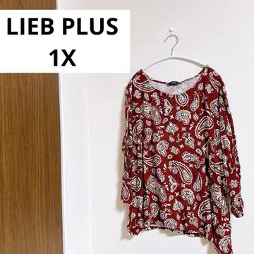LIEB PLUS 페이즐리 무늬 셔츠 1X 사이즈