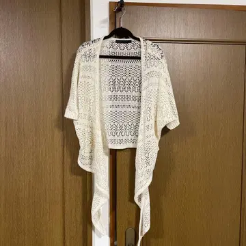 Sharp Shooter 가디건 시스루 라메 화이트