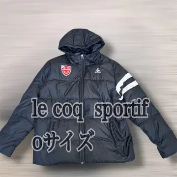 [ 새상품급 ] 르꼬끄 스포르티브 후드 다운 자켓 XL 블랙 와펜 로고