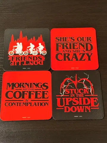 스트레인저 싱스 코스터 4개 세트