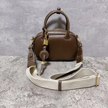 ZARA 미니 스티치백 다크 골든 브라운 핸드백 2way