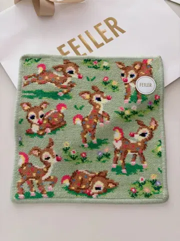 페일러 툰툰밤비노 손수건 페일 그린