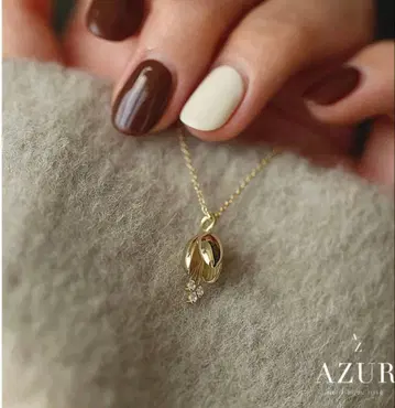 꽃 플라워 목걸이 골드 AZUL Tokyo