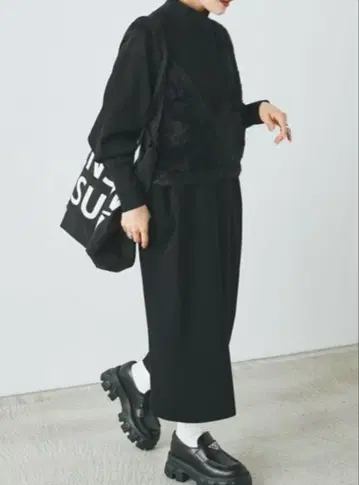 green label relaxing 다나카 아키코 니트 베스트 원피스