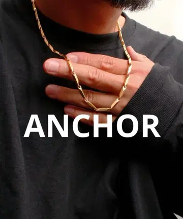 ANCHOR 목걸이 굵은 컷 베네치안 골드
