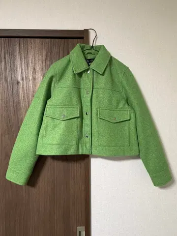 ZARA 그린 크롭 여성용 자켓