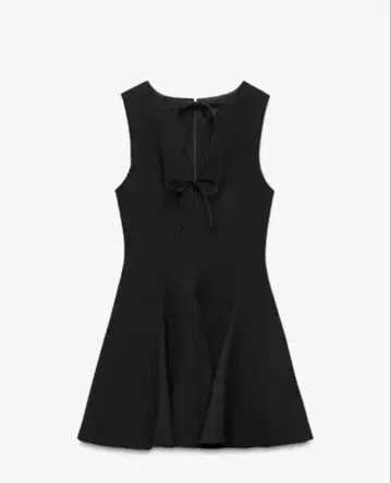 ZARA 고데와 리본 포함 미니 기장 원피스