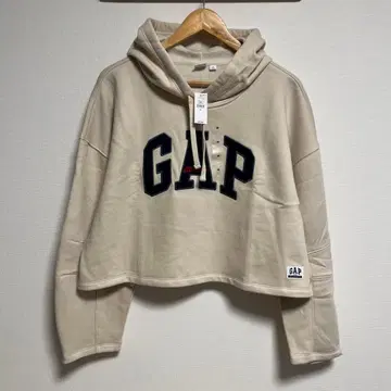 [ 택 포함 새상품 GAP 숏 기장 후드티 ] 갭/베이지/맨투맨/여성용