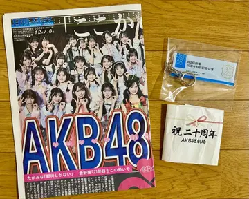 AKB48 20주년 특별 기념 공연 기념 티켓풍 키링 극장 호외 세트
