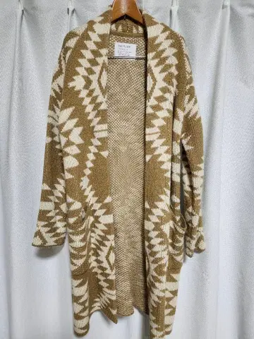 BAYFLOW 지오메트릭 롱 가디건