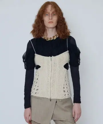 MAISON SPECIAL 핸드 니트 뷔스티에