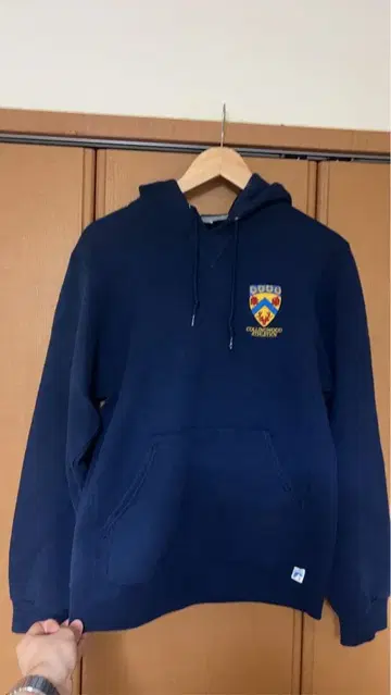 러셀 애슬레틱 자수 로고 네이비 USA 구제 의류 후드티 M 사이즈 상당