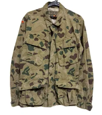 프리 시티 전면 프린트 자켓 비둘기 블루종 아우터 FREE CITY