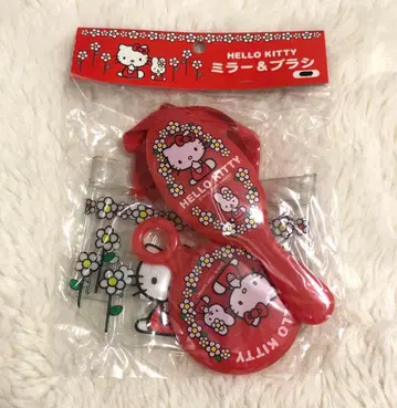 산리오 헬로키티 거울&브러쉬 미사용 새상품 레트로 2000년