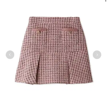 릴리 브라운 트위드 턱 미니 스커트