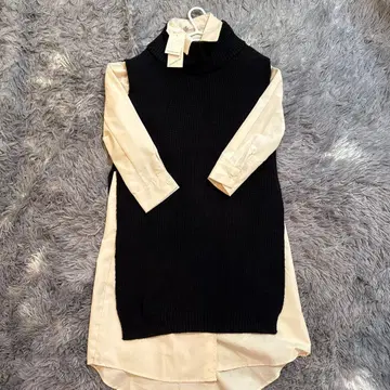 AIYISHANGFUSHI 레이어드 셔츠 니트