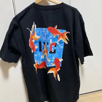 금붕어 그래픽 T셔츠 XL 블랙 LINC