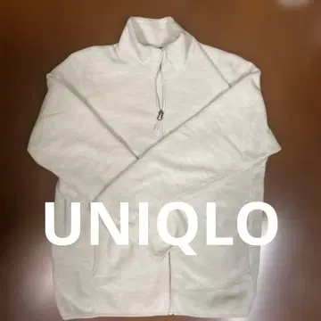 유니클로 화이트 플리스 자켓 S 사이즈