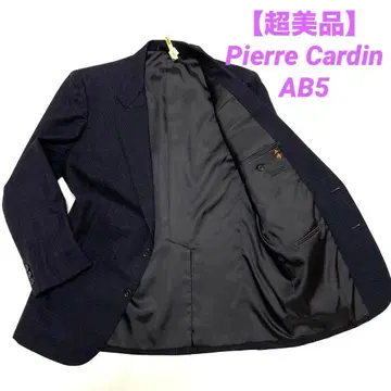 [컨디션 최상] 피에르 가르뎅 테일러드 자켓 다크 그레이 펜 체크 AB5