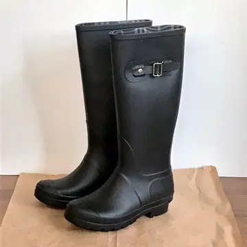 레인부츠 롱 부츠 블랙 24.0cm