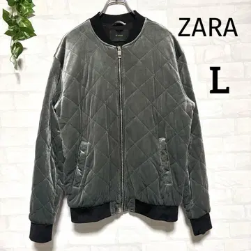 ZARA MAN 자라 벨로아 자켓 블루종 남성용 실버 그레이