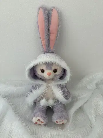 토끼 S 봉제 인형 코스튬 봉제 인형 의상 판초 망토 후드