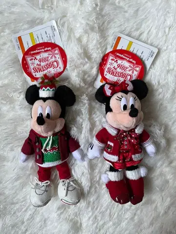 도쿄 디즈니 리조트 크리스마스 인형 배지 2016 미키 미니