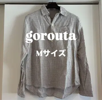 gorouta 일본제 린넨 체크 풀오버 셔츠 M 사이즈
