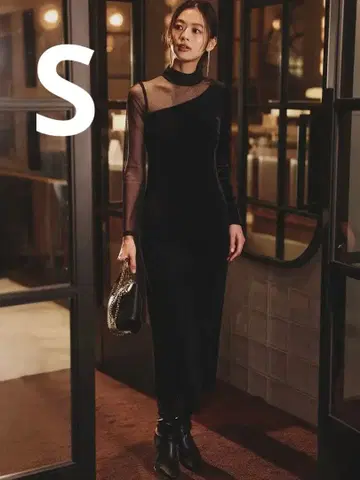 [ 2025당기 ] anuans 시어 콤비 타이트 원피스