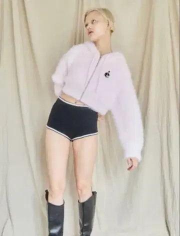 epine 에피누 e shaggy knit zipper hoodie