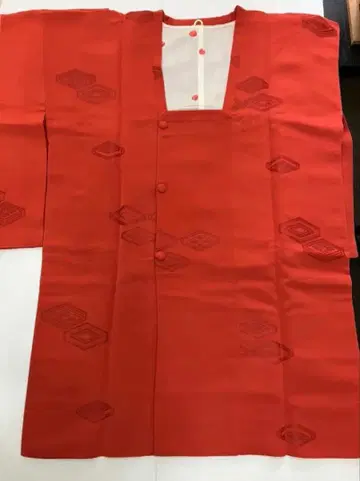 도유 코트 주홍색 능문