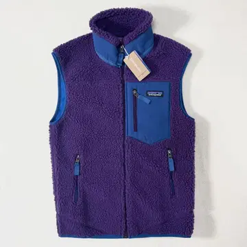 택 포함 미사용품 파타고니아 클래식 레트로X 베스트 XXS 퍼플