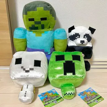 Minecraft 봉제 인형 세트 좀비 팬더 스노우 골렘 크리퍼