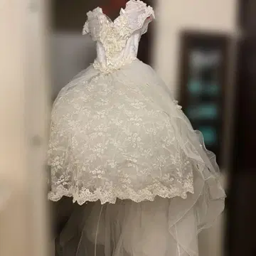 화이트 A라인 드레스 M