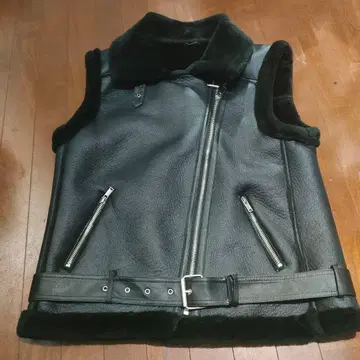 페이크 무스탕 가죽 라이더 베스트 사이즈 XL