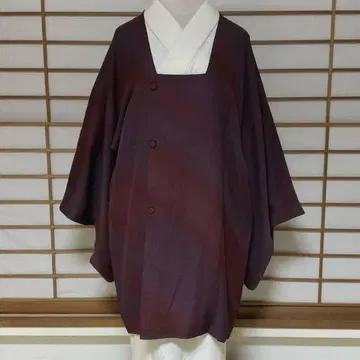 순수 실크 도행 코트 양면 리버서블