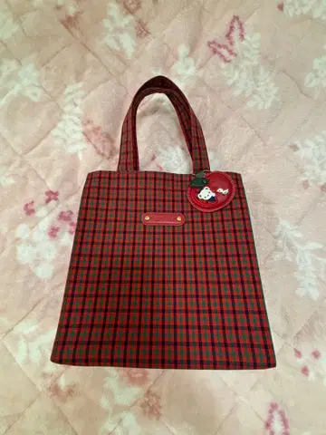 파미리아 familiar 토트백 스몰 사이즈 빨간 체크