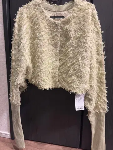 KBF 2WAY 프린지 가디건 피스타치오