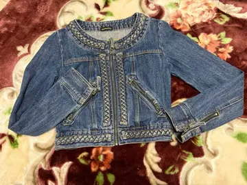 massive 뜨개질 디자인 데님 자켓