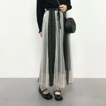 SNIDEL 전개 튤 롱 스커트