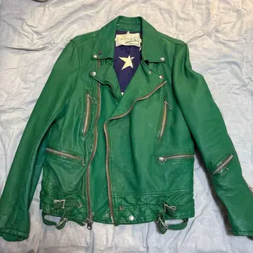 그린 가죽 라이더 자켓 [아메리칸 라그 씨]