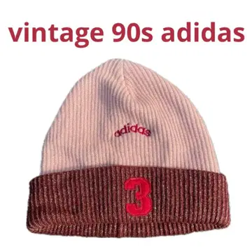 vintage 90s adidas 라메 믹스 니트 모자 비니