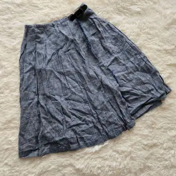 [ Le Minor ] 루미노아 린넨 랩 스커트 38 프랑스제 린넨